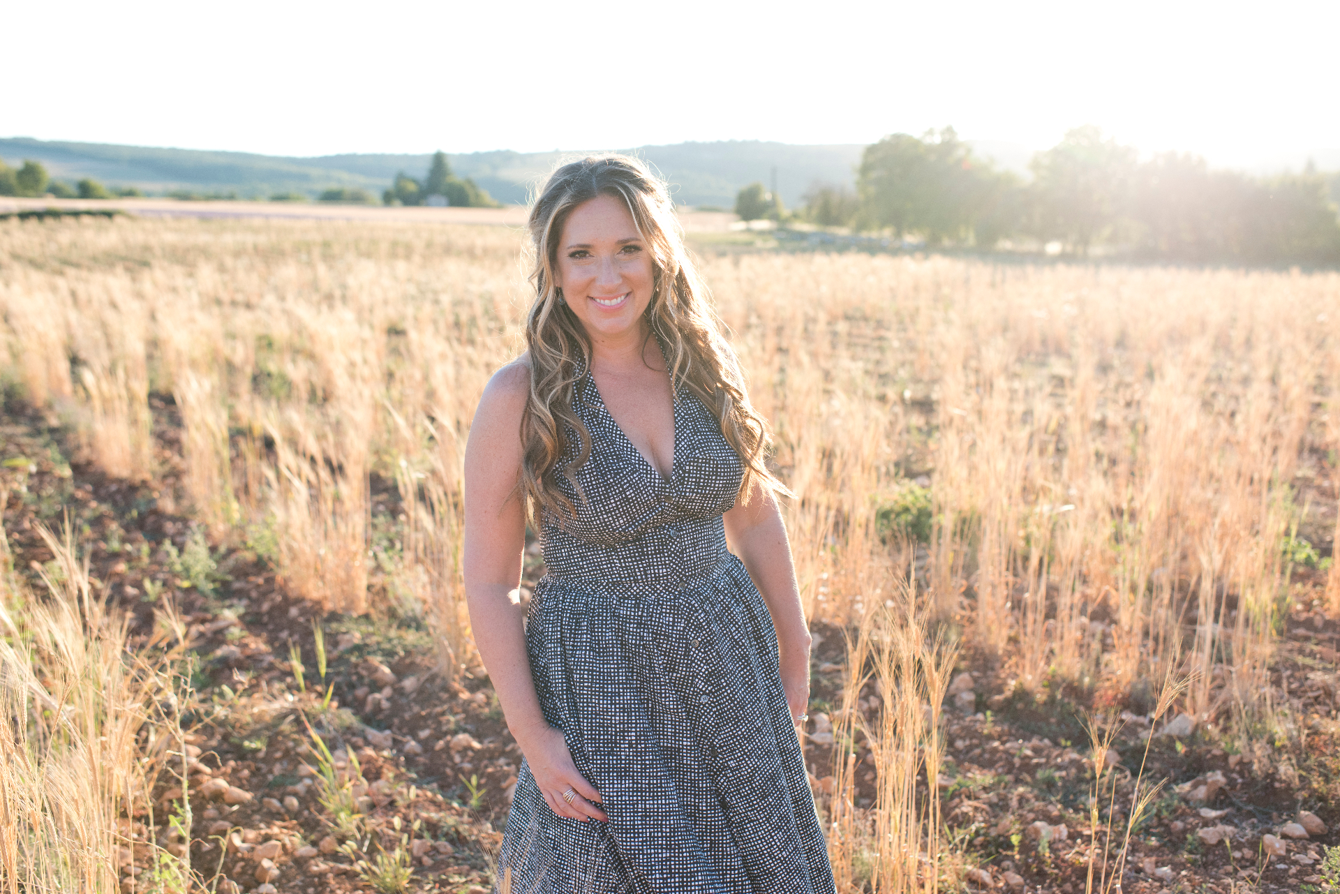 Golden-hour portrait in the wheat field